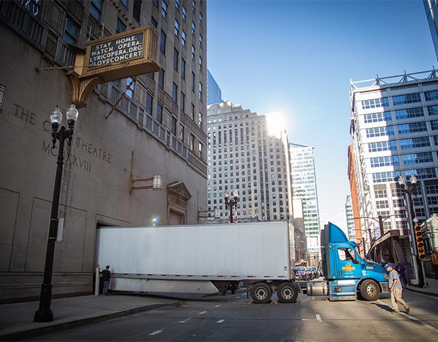 lyric opera loading truck